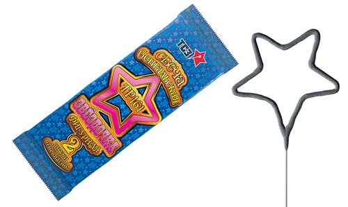  Бенгальские свечи фигурные 2 шт "Звездочка"  в Новоалександровске